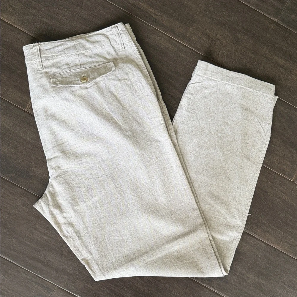 WORN ONCE Banana Republic Men's Linen Pant in Light Tan